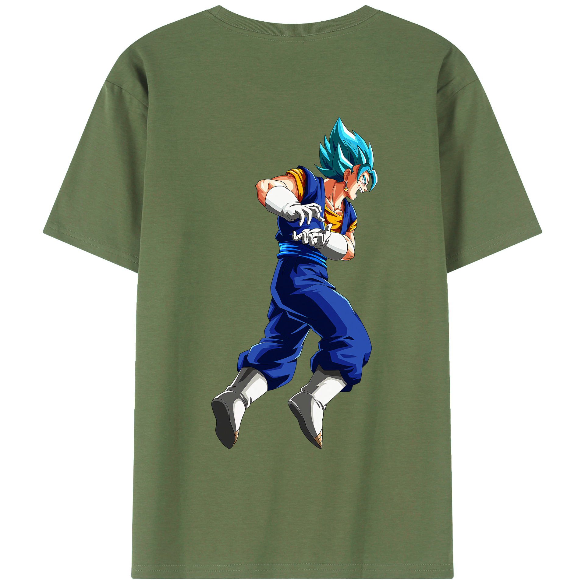 （画像用） ドラゴンボール ベジット DRAGON BALL Vegetto 綿100％ メンズ半袖Tシャツ（バックプリント） 通気性